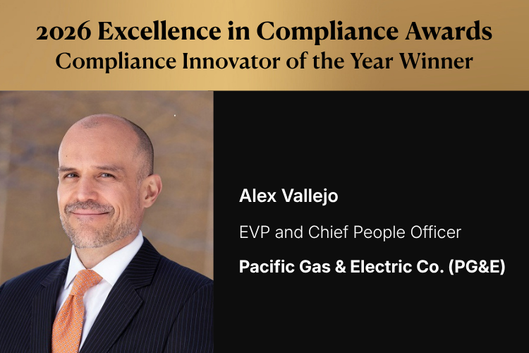 PG&E's Alex Vallejo Is Compliance Week's 2026 Innovator of the Year Award Winner